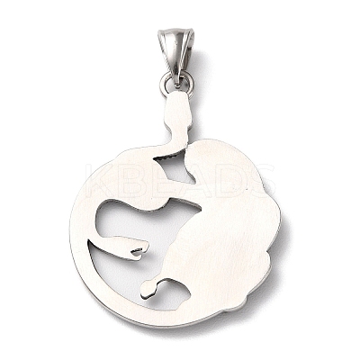 Ion Plating(IP) 304 Stainless Steel Pendants STAS-D067-15AS-1