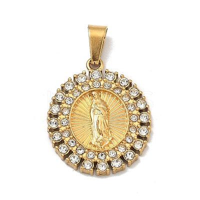Virgin Mary Theme 304 Stainless Steel Pendants STAS-F336-05B-G-1