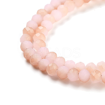 Half Rainbow Plated Faceted Rondelle Glass Bead Strands X-EGLA-L007-B05-4mm-1