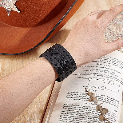 Braided Imitation Leather Cord Bracelets BJEW-WH0014-075B-1