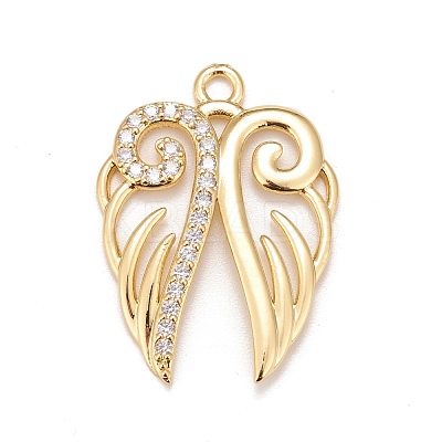 Brass Micro Pave Cubic Zirconia Pendants KK-A161-26G-1