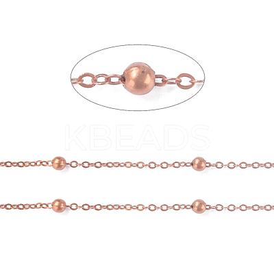 Brass Flat Oval Cable Chains X-CHC018Y-R-1