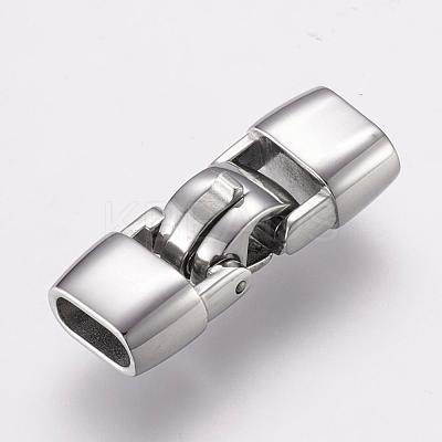 Tarnish Resistant 304 Stainless Steel Fold Over Clasps STAS-F122-32P-1