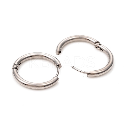Tarnish Resistant 201 Stainless Steel Huggie Hoop Earrings LS-EJEW-L250-01E-P-1