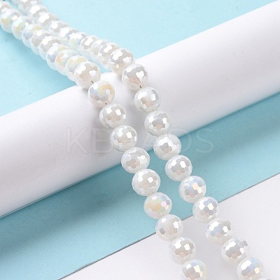 Electroplate Glass Beads Strands X-GLAA-E036-13E-1