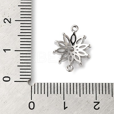 Brass Pave Clear Cubic Zirconia Connector Charms KK-G503-27P-1