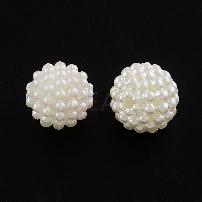 Acrylic Imitation Pearl Beads X-MACR-R553-14mm-04-1