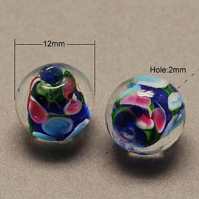 Handmade Lampwork Beads LAMP-R103-12mm-M-1