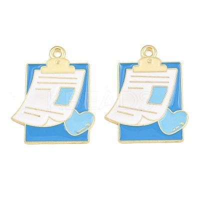 Medical Theme Alloy Enamel Pendants AL-CBA2919-03G-09A-1