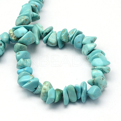 Synthetic Green Turquoise Stone Bead Strands LS-G-R192-B23-1-1