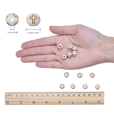 Unfinished Wood Beads X-WOOD-S656-LF-1