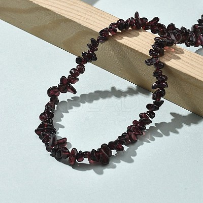Natural Supper 7 Rutilated Quartz Chip Beaded Necklaces for Men Women NJEW-G159-01N-1