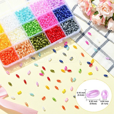 90G 15 Colors ABS Imitation Pearl Beads KY-YW0002-18-1