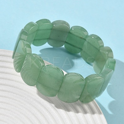 Natural Green Aventurine Beads Stretch Bracelets for Women Men BJEW-I323-02A-1