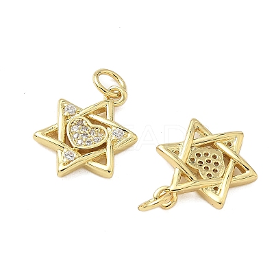 Brass Micro Pave Cubic Zirconia Pendants KK-Z120-17G-1