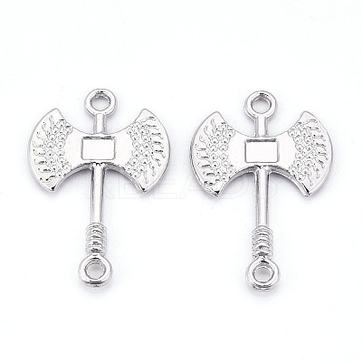 Alloy Double Axe Connector Charms PALLOY-N176-125P-1