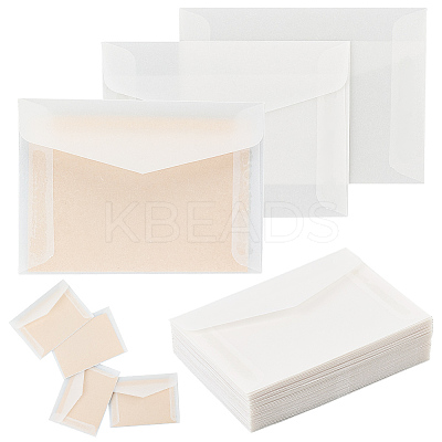 100Pcs Blank Paper Envelopes AJEW-CP0009-01-1