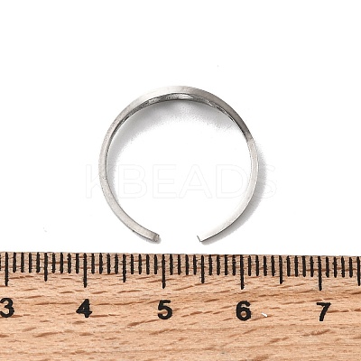 Adjustable 304 Stainless Steel Cuff Rings for Women LS-RJEW-F199-01P-1