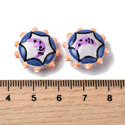Baking Paint Glass Enamel Beads LAMP-K039-34E-1