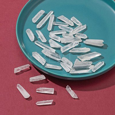 35Pcs Natural Quartz Crystal Beads G-FS0002-44-1