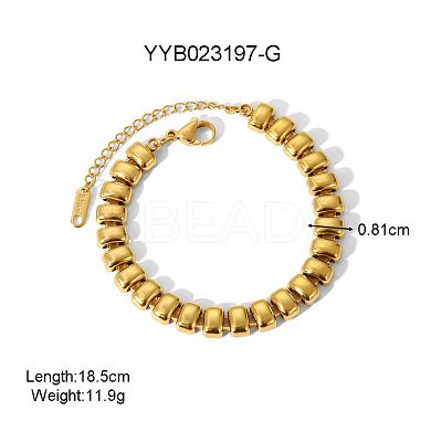 European Style 304 Stainless Steel Link Chain Bracelet for Women LS-HM2215-10-1