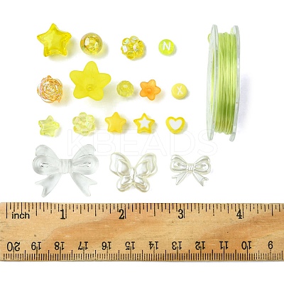 DIY Acrylic & ABS Plastic Imitation Pearl Beads Bracelets Jewelry Making Kits DIY-FS0006-24A-1