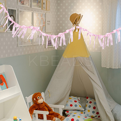 Cloth Bowknot Garland AJEW-WH20064-76F-1