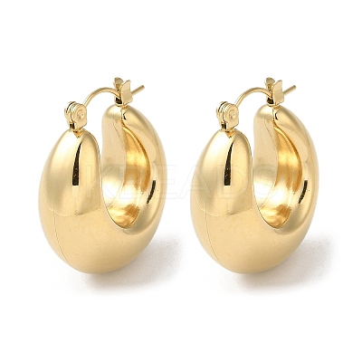 304 Stainless Steel Plain Thick Hoop Earrings EJEW-Z026-09G-1