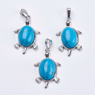 Synthetic Turquoise Pendants G-F265-01M-1