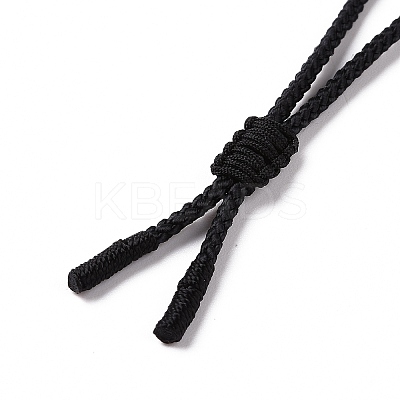 Natural Rose Quartz Triskele/Triskelion Pendant Necklace with Nylon Cord for Women NJEW-E091-01E-1