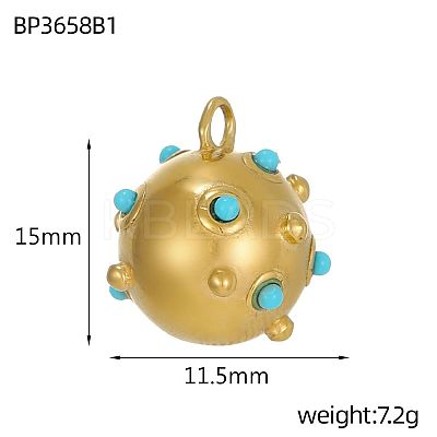 304 Stainless Steel Pendants STAS-OY003-55G-1