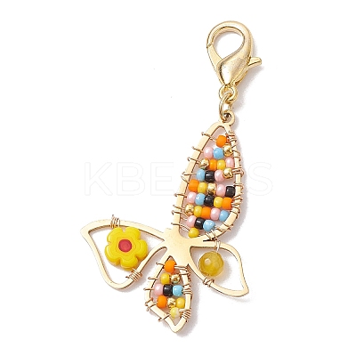 Glass Beads Pendant Decorations HJEW-MZ00044-1