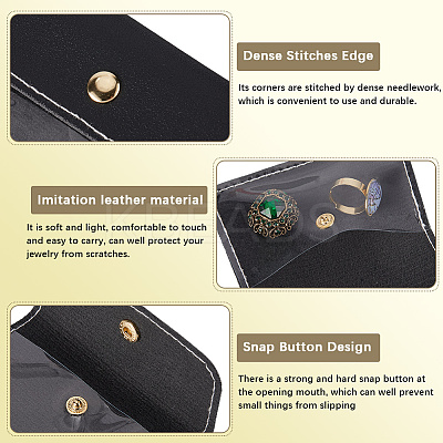 8Pcs Portable Imitation Leather Jewelry Bags for Travel ABAG-SP0001-38B-1