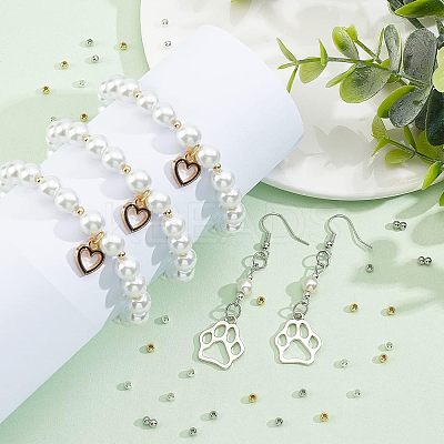300Pcs 3 Colors Rack Plating and PVD Vacuum Plating Brass Round Spacer Beads KK-FH0003-54-1