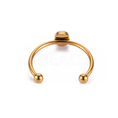201 Stainless Steel Cuff Pad Ring Settings X-STAS-S080-042A-G-1