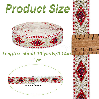 10Yards Embroidery Polyester Ribbons OCOR-GF0004-85B-1