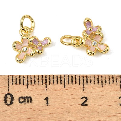 Brass Enamel Charms LS-KK-C107-19G-1