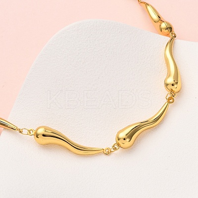 304 Stainless Steel Link Chain Necklaces for Women NJEW-G178-01G-02-1