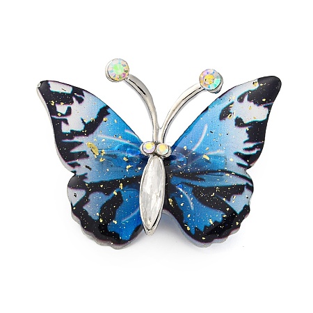 Butterfly Transparent Resin Brooch LS-JEWB-M047-01F-1