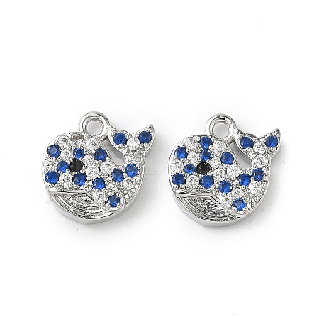 Brass Micro Pave Cubic Zirconia Pendants KK-L250-05P-1