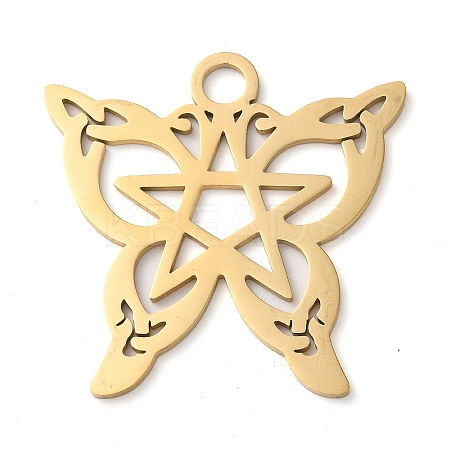 304 Stainless Steel Pendants STAS-R116-09G-1