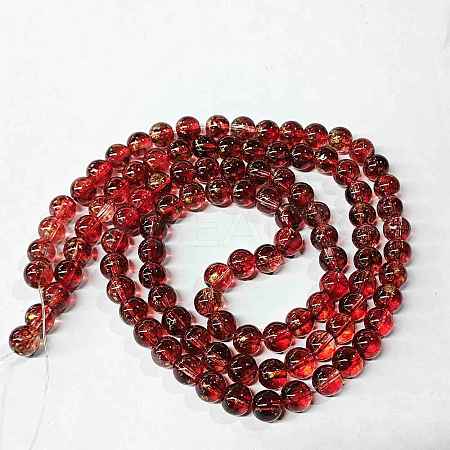 Baking Paint Glass Beads Strands DGLA-YW0002-01A-02-1