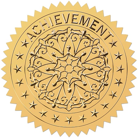 34 Sheets Self Adhesive Gold Foil Embossed Stickers DIY-WH0509-084-1