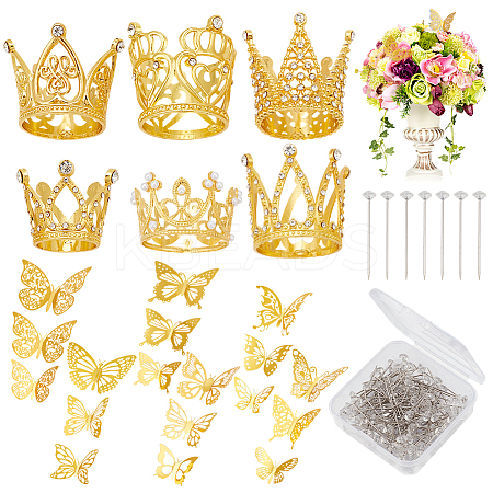 Alloy Rhinstone Crowns Cake Topper DIY-AN0001-30-1