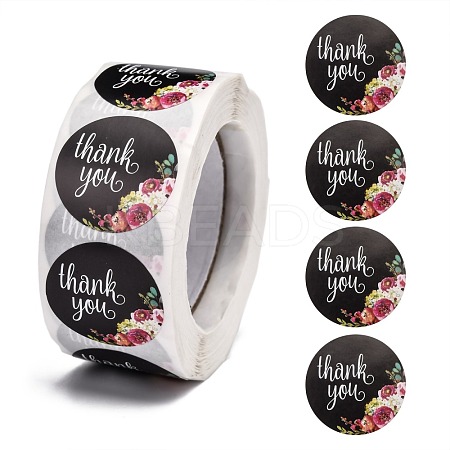 1 Inch Thank You Roll Stickers DIY-E023-07M-1