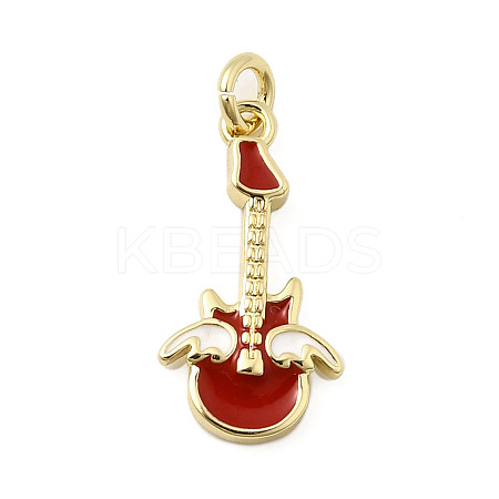 Brass Enamel Pendants KK-K302-04G-1