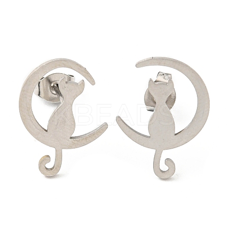 Tarnish Resistant 304 Stainless Steel Stud Earrings for Women EJEW-F320-03P-1