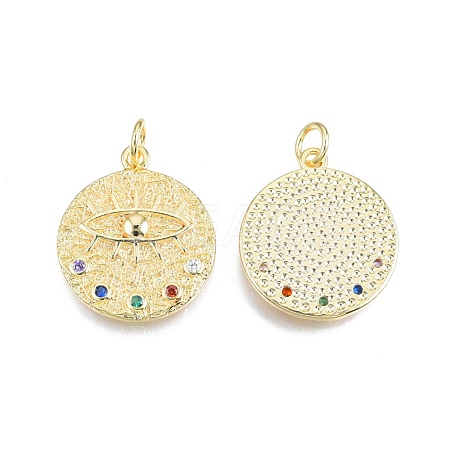 Brass Pave Cubic Zirconia Pendants KK-N231-348B-01-1