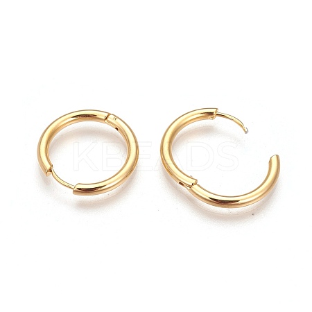 Ion Plating(IP) 304 Stainless Steel Hoop Earrings LS-EJEW-P177-G-08-1
