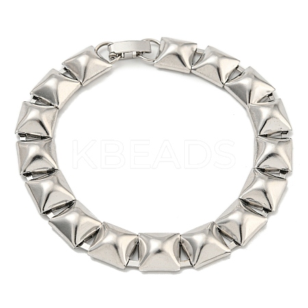 Non-Tarnish 304 Stainless Steel Square Link Chain Bracelets BJEW-S153-02P-1